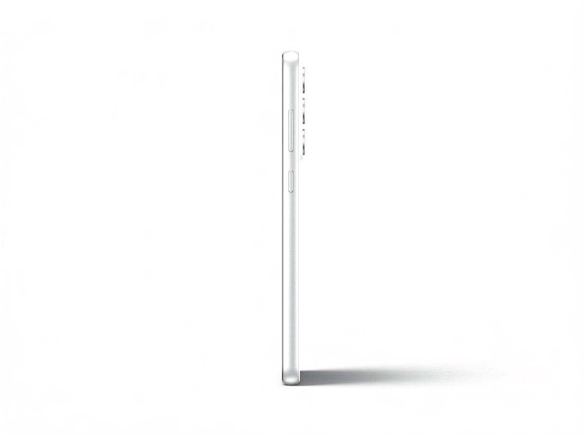 Samsung Galaxy A36 5G in White, side profile